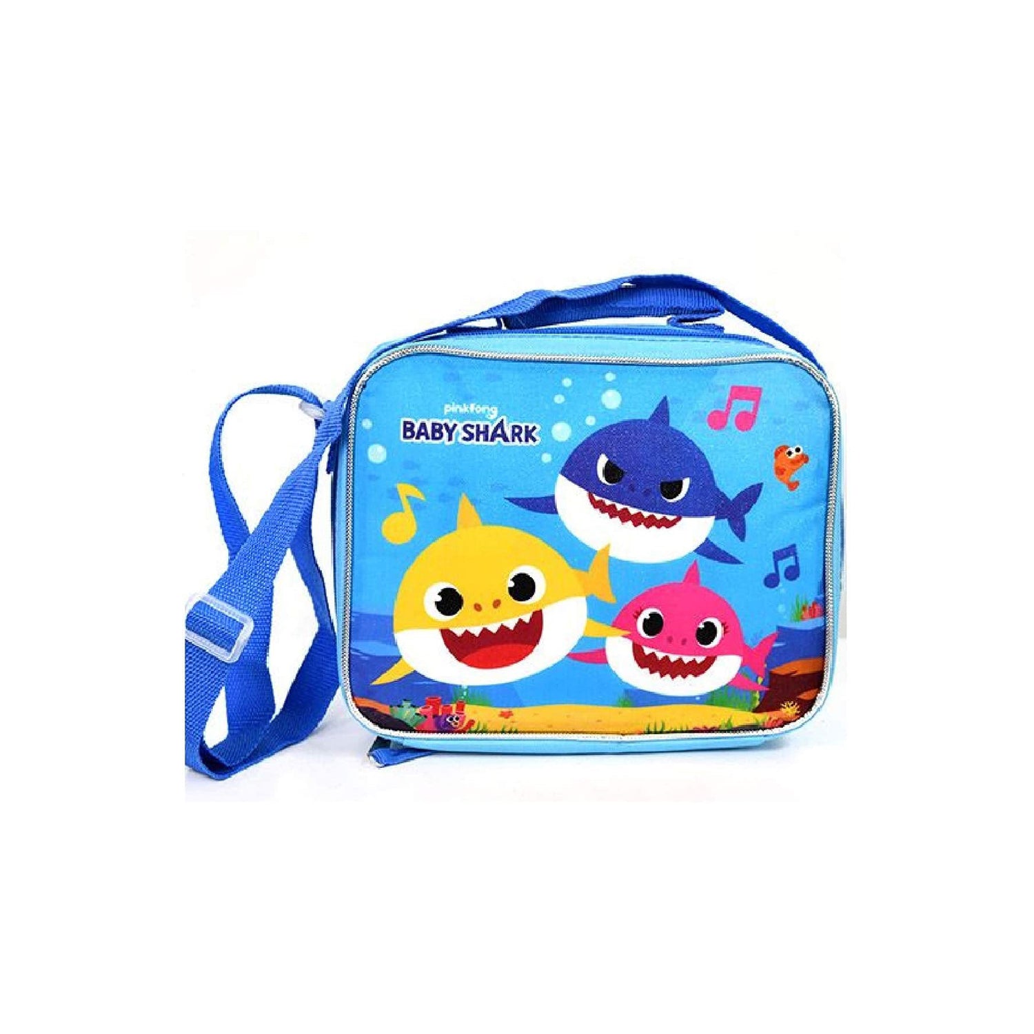 Baby Shark SHARKS 3 Bag with Strap Lunch Box, small, Blue