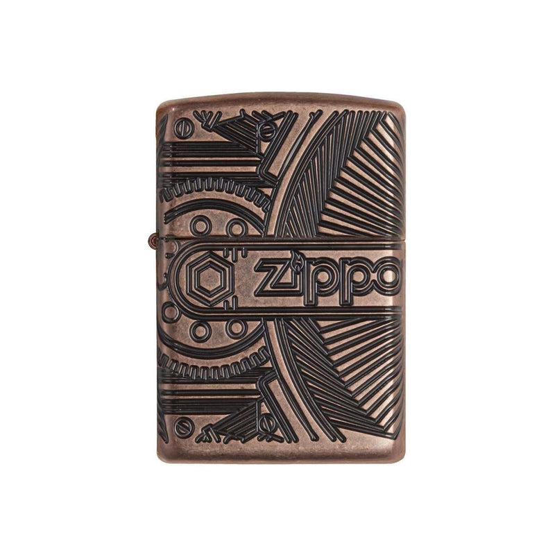 Zippo Lighter Antique Copper, MultiCut Armor, Geometric 360 Design -  KnifeCenter - 49036 - Discontinued