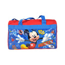 Disney Mickey Mouse Classic Print Duffel Travel Red Blue Bag