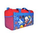 Disney Mickey Mouse Classic Print Duffel Travel Red Blue Bag