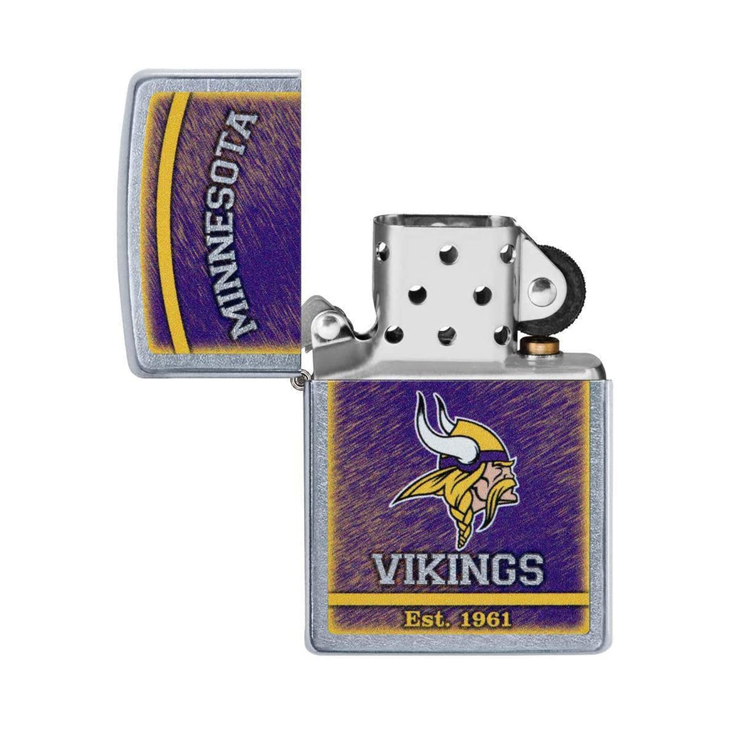 Zippo NFL Minnesota Vikings Helmet Street Chrome Windproof Lighter