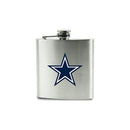 NFL 샷 잔 및 브러시 처리된 스테인리스 스틸 플라스크 세트 