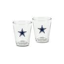 NFL 샷 잔 및 브러시 처리된 스테인리스 스틸 플라스크 세트 