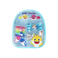 Pink Fong Baby Shark Backpack Hair Accessory Set, Alligator Clips, Hair Tie & Bow