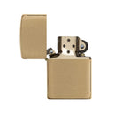 Zippo Solid Brass Pocket Lighters with Brushed Finish