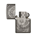 Zippo Black Metal Chrome Hunting Flower Lighters