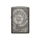 Zippo Black Metal Chrome Hunting Flower Lighters