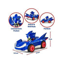 Sonic The Hedgehog All Stars Racing Pull Back Action, Blue, Small